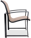 Agio Wythburn Mix And Match Sleek Sling Outdoor Dining Chair In Pewter Finish