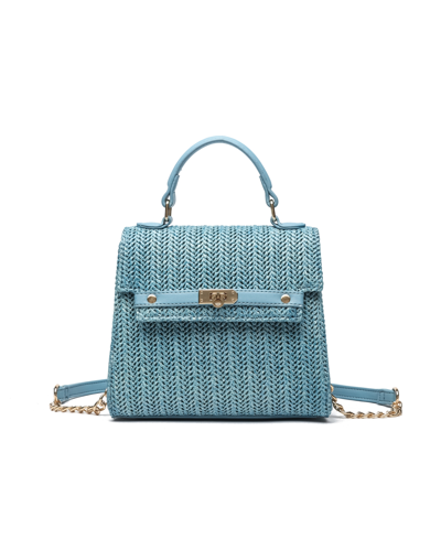 Like Dreams Neo Straw Crossbody In Blue