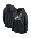 Nike Women's Wordmark Club (nfl Las Vegas Raiders) Pullover Hoodie In Black