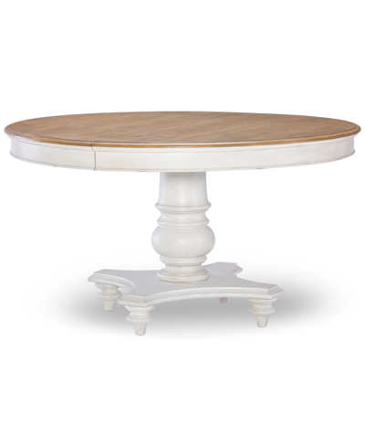 Macy's Mandeville Round Dining Table In White