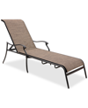 Agio Wythburn Mix And Match Sleek Sling Outdoor Chaise Lounge In Bronze Finish
