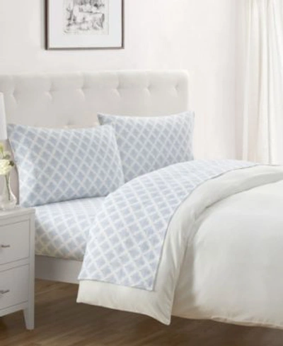 Tahari Home Alexa 100 Cotton Flannel Sheet Sets In Blue
