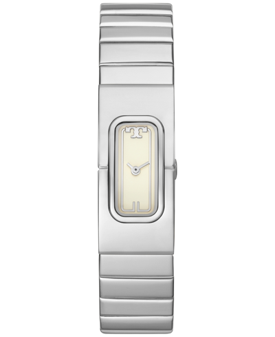 Tory Burch Women's The T Watch Stainless Steel Bracelet Watch 18mm In Silver