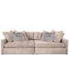 Macy's Pherie 110" 2-pc. Fabric Double Cuddler Sectional, Created For  In Ash