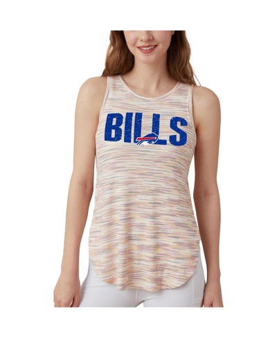 Concepts Sport Women's  Philadelphia Eagles Sunray Multicolor Distressed Tri-blend Tank Top