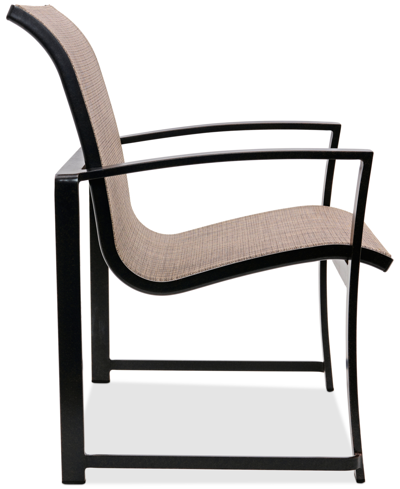 Agio Wythburn Mix And Match Sleek Sling Outdoor Dining Chair In Bronze Finish