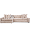 MACY'S PHERIE 131" 2-PC. FABRIC SECTIONAL WITH CUDDLER, CREATED FOR MACY'S