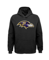 Outerstuff Youth Black Baltimore Ravens Team Logo Pullover Hoodie In Black