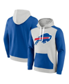 Fanatics Men's  Silver, Royal Buffalo Bills Big And Tall Team Fleece Pullover Hoodie In Silver,royal