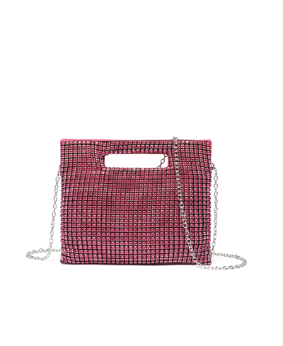 Like Dreams Vivienne Rhinestone Multi Crossbody Clutch In Pink