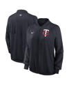 Nike Women's  Minnesota Twins Navy Authentic Collection Team Raglan Performance Full-zip Jacket In Navy