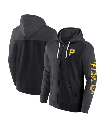 Fanatics Men's  Black Pittsburgh Pirates Offensive Line Up Lightweight Full-zip Hoodie