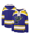 47 BRAND MEN'S '47 BRAND BLUE ST. LOUIS BLUES SUPERIOR LACER PULLOVER HOODIE