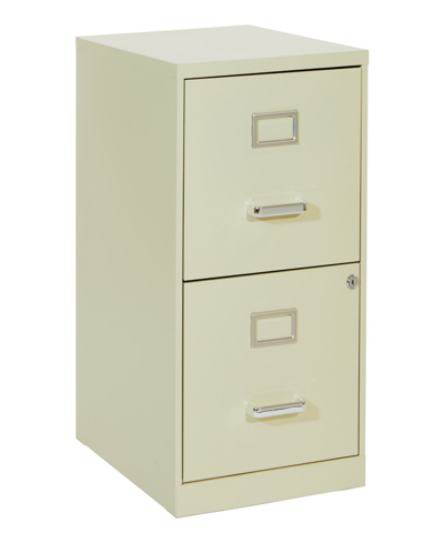 Osp Home Furnishings Office Star 23.5" 2 Drawer Locking Metal File Cabinet In Tan