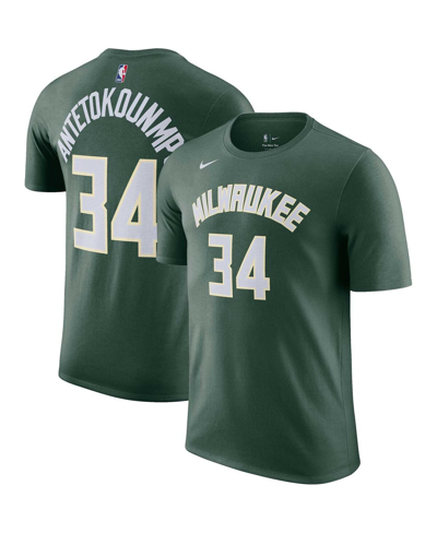 Nike Men's  Giannis Antetokounmpo Hunter Green Milwaukee Bucks Icon 2022/23 Name And Number Performan