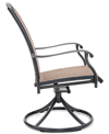 Agio Wythburn Mix And Match Filigree Sling Outdoor Swivel Chair In Pewter Finish