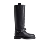 Burberry Saddle Knee-high Leather Boots