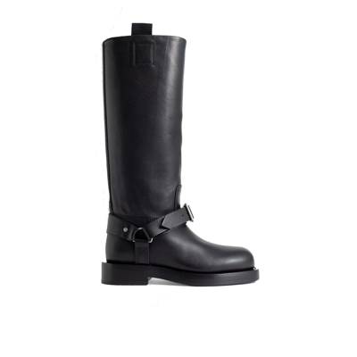 Burberry Sadlle High Boots In Black