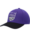 MITCHELL & NESS MEN'S MITCHELL & NESS PURPLE, BLACK SACRAMENTO KINGS MVP TEAM TWO-TONE 2.0 STRETCH-SNAPBACK HAT