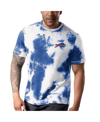 MSX BY MICHAEL STRAHAN MEN'S MSX BY MICHAEL STRAHAN ROYAL BUFFALO BILLS FREESTYLE TIE-DYE T-SHIRT