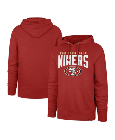 47 Brand Men's ' Scarlet San Francisco 49ers Headline Pullover Hoodie