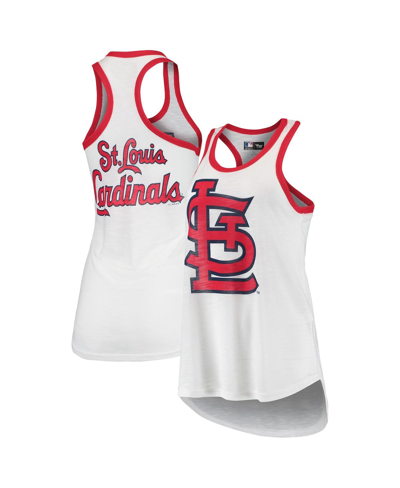 G-iii 4her By Carl Banks Women's  White St. Louis Cardinals Tater Racerback Tank Top