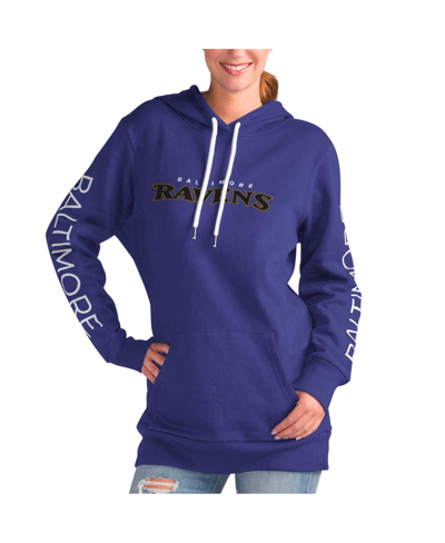 G-iii 4her By Carl Banks Women's  Purple Baltimore Ravens Extra Inning Pullover Hoodie