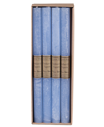 Vance Kitira 12" Timber Tapers, Set Of 12 In Crystal Blue