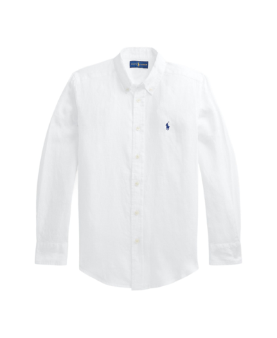 Polo Ralph Lauren Kids' Big Boys Linen Shirt In White