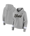 Fanatics Branded Heather Gray Brooklyn Nets Halftime Pullover Hoodie In Heather Gray