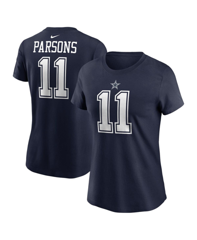 Nike Women's  Micah Parsons Navy Dallas Cowboys Player Name And Number T-shirt