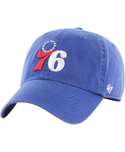 47 Brand Men's ' Royal Philadelphia 76ers Alternate Logo Classic Franchise Fitted Hat
