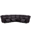 MACY'S ADDYSON 117" 7-PC. LEATHER SECTIONAL WITH 3 ZERO GRAVITY RECLINERS WITH POWER HEADRESTS & 2 CONSOLES