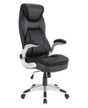 OSP HOME FURNISHINGS OFFICE STAR 49.5" LEATHER, NYLON EXECUTIVE BONDED LEATHER OFFICE CHAIR