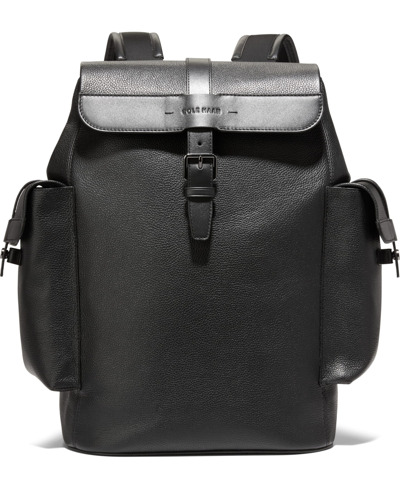 Cole Haan Triboro Large Leather Rucksack Bag In Black