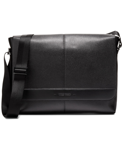 Cole Haan Triboro Small Leather Messenger Bag In Black