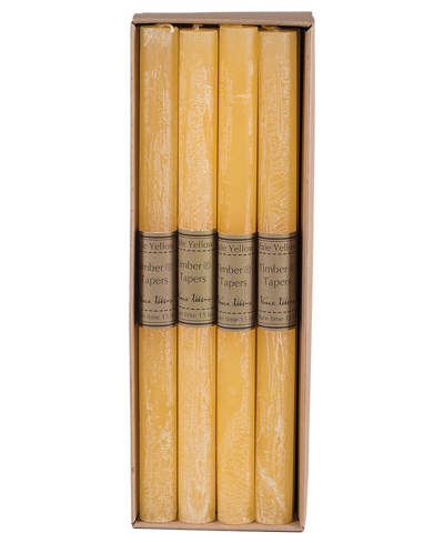 Vance Kitira 12" Timber Tapers, Set Of 12 In Pale Yellow