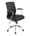 OSP HOME FURNISHINGS OFFICE STAR 41.25" FABRIC, CHROME MID BACK MANAGER'S OFFICE CHAIR