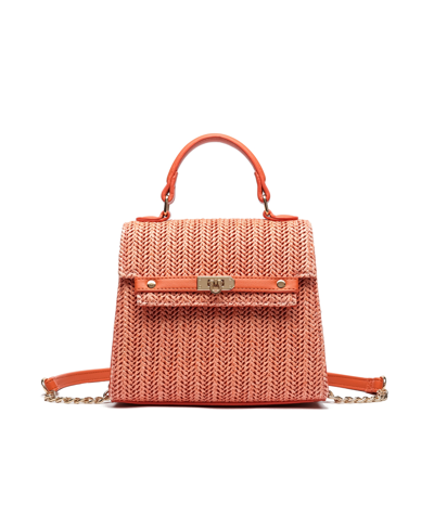 Like Dreams Neo Straw Crossbody In Orange