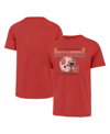 47 BRAND MEN'S '47 BRAND RED DISTRESSED TAMPA BAY BUCCANEERS TIME LOCK FRANKLIN T-SHIRT