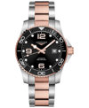 LONGINES MEN'S SWISS AUTOMATIC HYDROCONQUEST TWO-TONE STAINLESS STEEL BRACELET WATCH 41MM