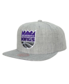 Mitchell & Ness Men's  Heather Gray Sacramento Kings Hardwood Classics 2.0 Snapback Hat In Heather Gray