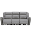 MACY'S ADDYSON 88" 3-PC. LEATHER SOFA WITH 3 ZERO GRAVITY RECLINERS WITH POWER HEADRESTS, CREATED FOR MACY'