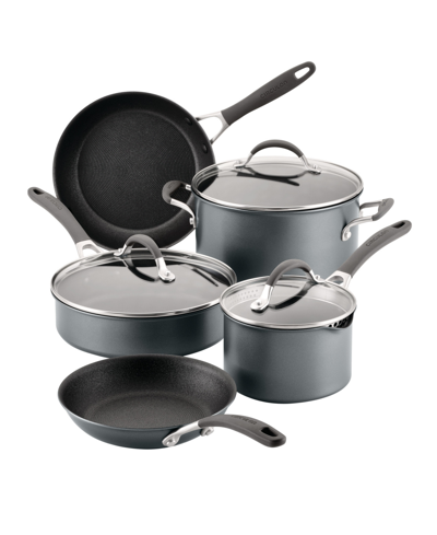 Circulon A1 Series Scratchdefense Aluminum Nonstick 8 Piece Pots And Pans Cookware Set In Graphite