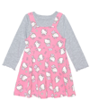HELLO KITTY TODDLER GIRLS LONG SLEEVE TOP WITH JUMPER DRESS SET