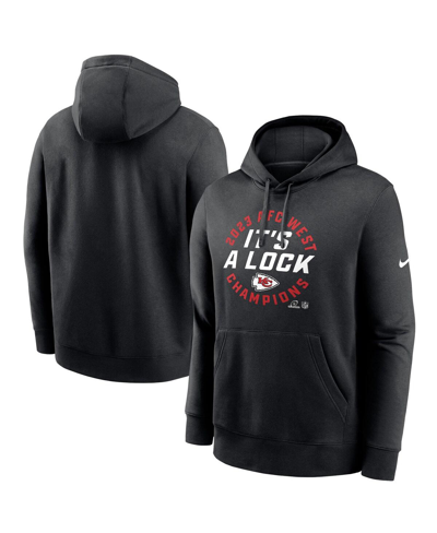 Nike Kansas City Chiefs 2023 Afc West Champions Trophy Collection  Men's Nfl Pullover Hoodie In Black