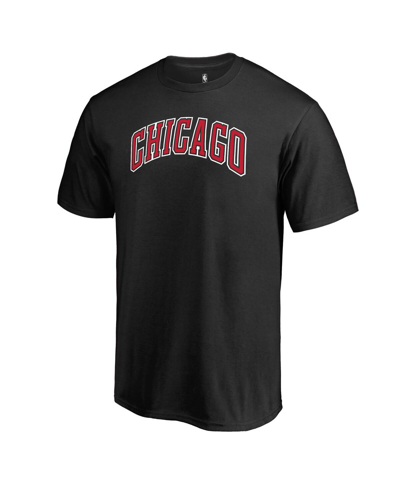 Fanatics Men's  Black Chicago Bulls Alternate Logo T-shirt