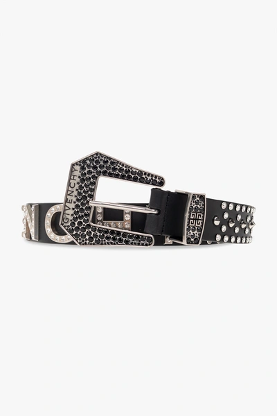 Givenchy Black Leather Belt With Logo In New