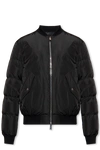 DSQUARED2 DSQUARED2 BLACK DOWN JACKET WITH REFLECTIVE BACK
