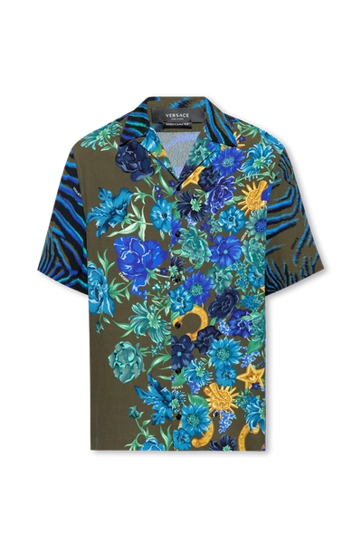 Versace Multicolour Shirt With Short Sleeves In New